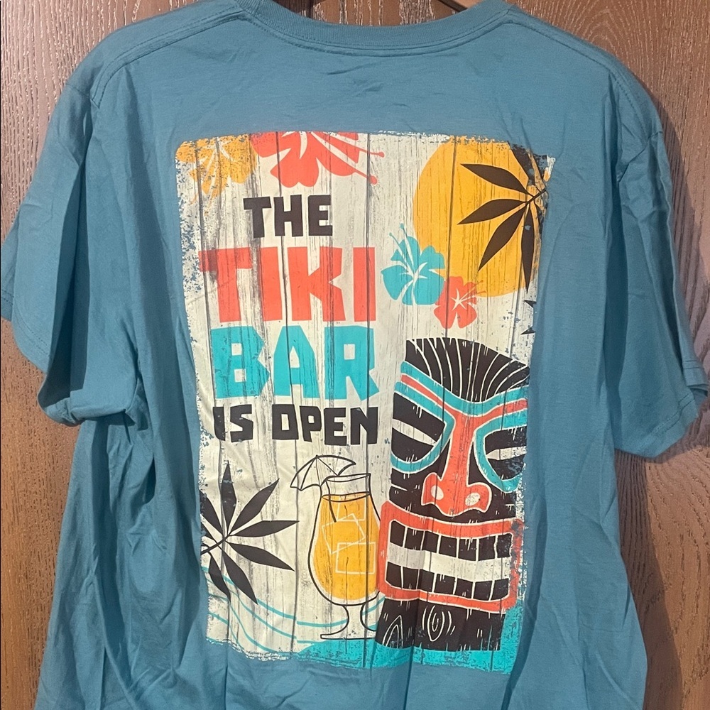Margaritaville Men's Teal Short Sleeve Tee - Picture 3 of 4